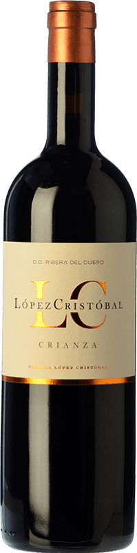 18,95 € | Red wine López Cristóbal Aged D.O. Ribera del Duero Castilla y León Spain Tempranillo, Merlot Bottle 75 cl