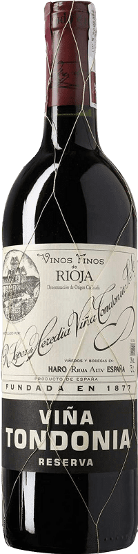 85,95 € | 红酒 López de Heredia Viña Tondonia 预订 D.O.Ca. Rioja 拉里奥哈 西班牙 Tempranillo, Grenache, Graciano, Mazuelo 瓶子 Magnum 1,5 L