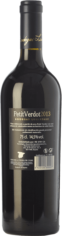 59,95 € Free Shipping | Red wine Luis Pérez Crianza I.G.P. Vino de la Tierra de Cádiz Andalusia Spain Petit Verdot Bottle 75 cl