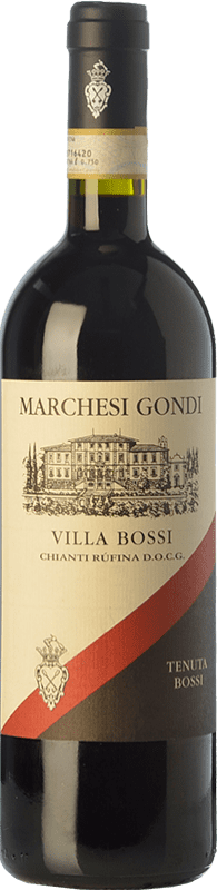Бесплатная доставка | Красное вино Marchesi Gondi Rufina Ris Villa Bossi D.O.C.G. Chianti Тоскана Италия Cabernet Sauvignon — Каберне Совиньон, Sangiovese — Санджовезе, Colorino — Колорино 75 cl