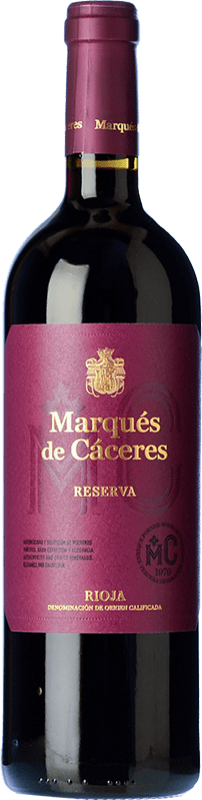 15,95 € | Red wine Marqués de Cáceres Reserve D.O.Ca. Rioja The Rioja Spain Tempranillo, Grenache, Graciano Bottle 75 cl