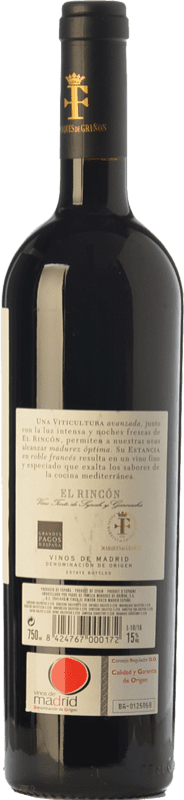 16,95 € Free Shipping | Red wine Marqués de Griñón El Rincón Crianza D.O. Vinos de Madrid Madrid's community Spain Syrah, Grenache Bottle 75 cl