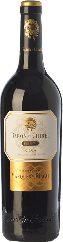 Бесплатная доставка | Красное вино Marqués de Riscal Barón de Chirel Резерва D.O.Ca. Rioja Ла-Риоха Испания Tempranillo — Темпранильо, Cabernet Sauvignon — Каберне Совиньон 75 cl