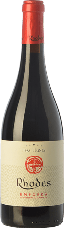 14,95 € Free Shipping | Red wine Mas Llunes Rhodes Crianza D.O. Empordà Catalonia Spain Syrah, Samsó Bottle 75 cl