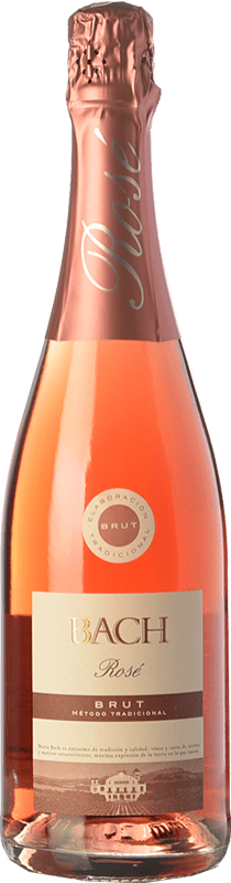 4,95 € Free Shipping | Rosé sparkling Bach Rosé Brut Joven D.O. Cava Catalonia Spain Grenache, Monastrell, Pinot Black Bottle 75 cl