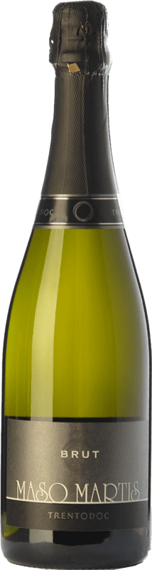 Free Shipping | White sparkling Maso Martis Brut D.O.C. Trento Trentino Italy Pinot Black, Chardonnay Organic 75 cl