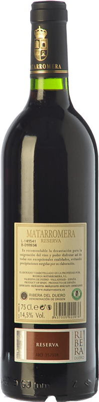 73,95 € | Red wine Matarromera Reserva D.O. Ribera del Duero Castilla y León Spain Tempranillo Magnum Bottle 1,5 L