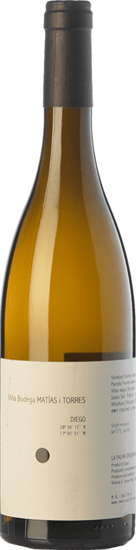 32,95 € | White Wine Matías i Torres Diego Crianza — Aged D.O. La Palma Canary Islands Spain Vijariego 75 cl