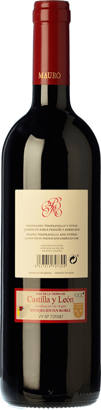 27,95 € | Red wine Mauro Crianza I.G.P. Vino de la Tierra de Castilla y León Castilla y León Spain Tempranillo, Syrah Bottle 75 cl