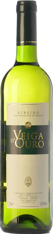 Envío gratis | Vino blanco Merlot Ibérica Veiga d'Ouro D.O. Ribeiro Galicia España Torrontés, Godello, Treixadura, Albariño 75 cl
