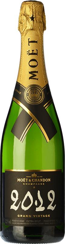 Бесплатная доставка | Белое игристое Moët & Chandon Grand Vintage Резерв A.O.C. Champagne шампанское Франция Pinot Black, Chardonnay, Pinot Meunier 75 cl