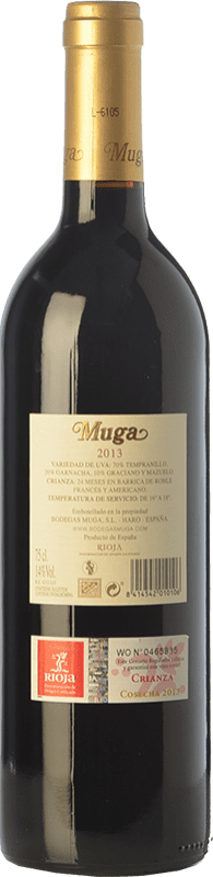 19,95 € Free Shipping | Red wine Muga Crianza D.O.Ca. Rioja The Rioja Spain Tempranillo, Grenache, Graciano, Mazuelo Bottle 75 cl