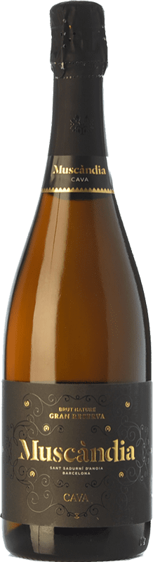 Free Shipping | White Sparkling Wine Muscàndia Grand Reserve — Long Barrel-Aged D.O. Cava Catalonia Spain Macabeo, Xarel·lo, Parellada 75 cl