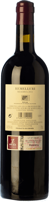25,95 € Free Shipping | Red wine Ntra. Sra. de Remelluri Reserva D.O.Ca. Rioja The Rioja Spain Tempranillo, Grenache, Graciano, Viura, Malvasía Bottle 75 cl