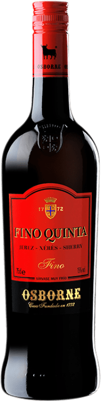 Free Shipping | Fortified wine Osborne Fino Quinta D.O. Manzanilla-Sanlúcar de Barrameda Andalusia Spain Palomino Fino 75 cl