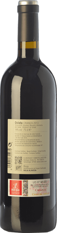 10,95 € Free Shipping | Red wine Ostatu Crianza D.O.Ca. Rioja The Rioja Spain Tempranillo Bottle 75 cl