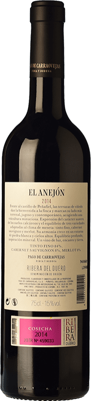 92,95 € | Red wine Pago de Carraovejas El Anejón D.O. Ribera del Duero Castilla y León Spain Tempranillo, Merlot, Cabernet Sauvignon Bottle 75 cl