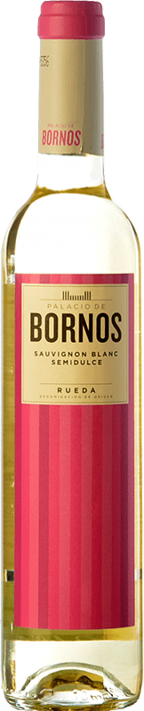 Envío gratis | Vino blanco Palacio de Bornos Semi-Seco Semi-Dulce D.O. Rueda Castilla y León España Sauvignon Blanca Botella Medium 50 cl