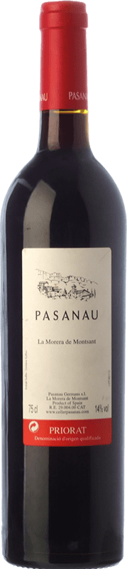 Бесплатная доставка | Красное вино Pasanau La Morera de Montsant старения D.O.Ca. Priorat Каталония Испания Merlot, Grenache, Carignan 75 cl