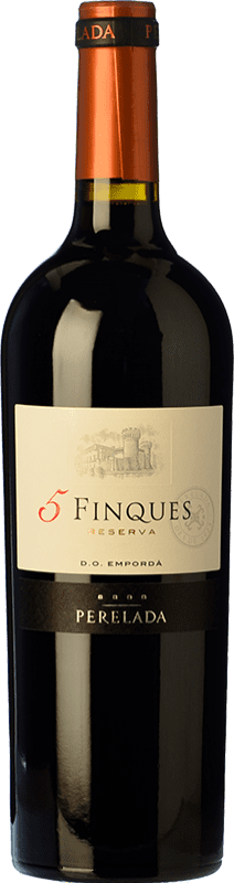 14,95 € | Red wine Perelada 5 Fincas Reserva D.O. Empordà Catalonia Spain Tempranillo, Merlot, Syrah, Grenache, Cabernet Sauvignon, Cabernet Franc Bottle 75 cl