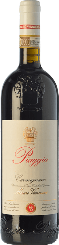 44,95 € | Red wine Piaggia Riserva Reserva D.O.C.G. Carmignano Tuscany Italy Merlot, Cabernet Sauvignon, Sangiovese, Cabernet Franc Bottle 75 cl