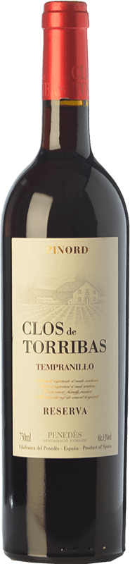 9,95 € | Red wine Pinord Clos de Torribas Reserve D.O. Penedès Catalonia Spain Tempranillo, Cabernet Sauvignon 75 cl