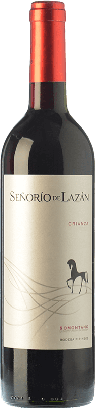 7,95 € Free Shipping | Red wine Pirineos Señorío de Lazán Crianza D.O. Somontano Aragon Spain Tempranillo, Merlot, Cabernet Sauvignon Bottle 75 cl