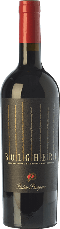 Бесплатная доставка | Красное вино Podere Prospero D.O.C. Bolgheri Тоскана Италия Merlot — Мерло, Cabernet Sauvignon — Каберне Совиньон, Cabernet Franc — Каберне Фран 75 cl