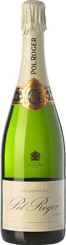 Free Shipping | White sparkling Pol Roger Brut Reserve A.O.C. Champagne Champagne France Pinot Black, Chardonnay, Pinot Meunier 75 cl