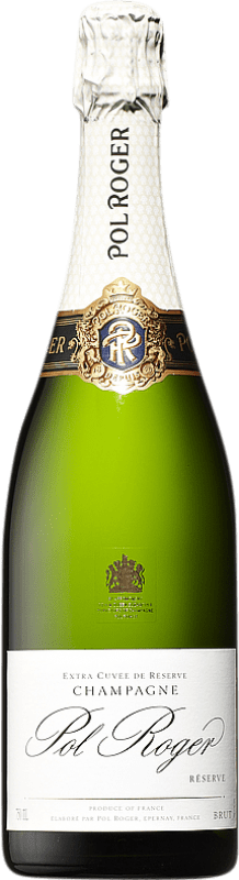 79,95 € Бесплатная доставка | Белое игристое Pol Roger брют Резерв A.O.C. Champagne