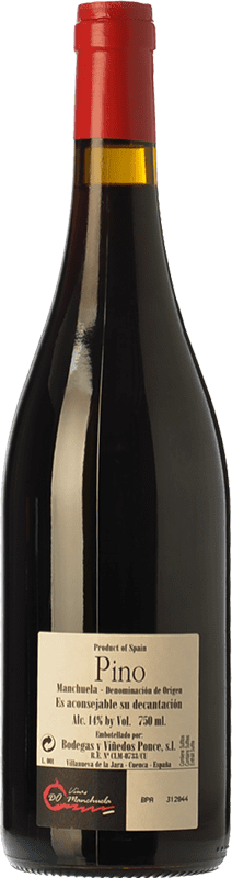 29,95 € Free Shipping | Red wine Ponce J. Antonio Pino Crianza D.O. Manchuela Castilla la Mancha Spain Bobal Bottle 75 cl