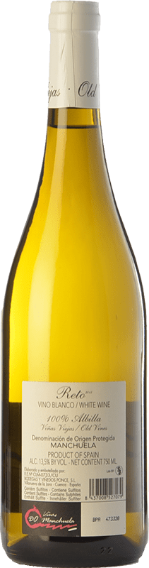 16,95 € Envío gratis | Vino blanco Ponce Reto Crianza D.O. Manchuela Castilla la Mancha España Albilla de Manchuela Botella 75 cl