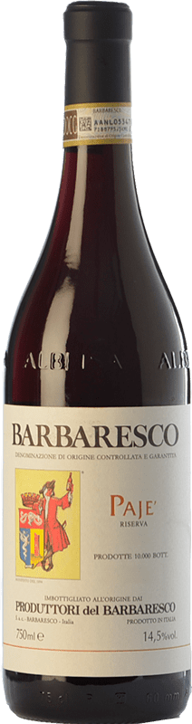 71,95 € | Vino tinto Produttori del Barbaresco Pajè D.O.C.G. Barbaresco Piemonte Italia Nebbiolo 75 cl