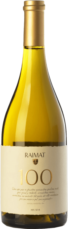 Бесплатная доставка | Белое вино Raimat 100 D.O. Costers del Segre Каталония Испания Xarel·lo, Chardonnay 75 cl