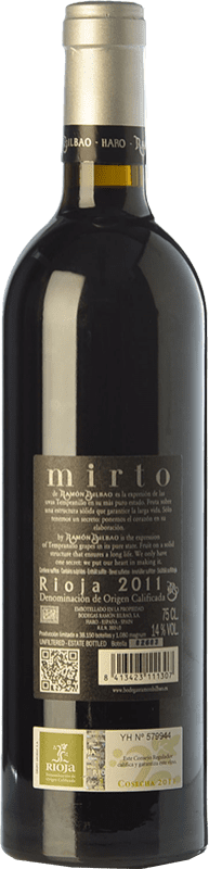 38,95 € Envío gratis | Vino tinto Ramón Bilbao Mirto Reserva D.O.Ca. Rioja La Rioja España Tempranillo Botella 75 cl