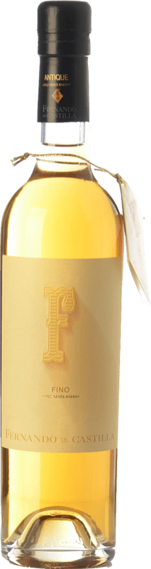 Free Shipping | Fortified wine Fernando de Castilla Antique Fino D.O. Manzanilla-Sanlúcar de Barrameda Andalusia Spain Palomino Fino Medium Bottle 50 cl