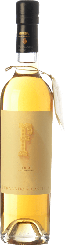 36,95 € Kostenloser Versand | Verstärkter Wein Fernando de Castilla Antique Fino D.O. Manzanilla-Sanlúcar de Barrameda Medium Flasche 50 cl