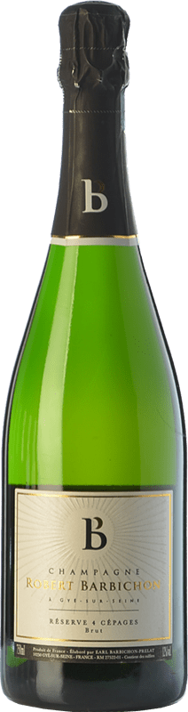 Envio grátis | Espumante branco Robert Barbichon 4 Cépages Brut Reserva A.O.C. Champagne Champagne França Pinot Preto, Chardonnay, Pinot Branco, Pinot Meunier 75 cl