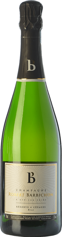 Free Shipping | White sparkling Robert Barbichon 4 Cépages Brut Reserve A.O.C. Champagne Champagne France Pinot Black, Chardonnay, Pinot White, Pinot Meunier Organic 75 cl