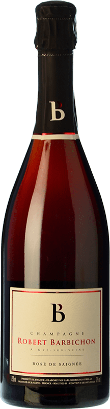 Envío gratis | Espumoso rosado Robert Barbichon Rosé de Saignée Brut A.O.C. Champagne Champagne Francia Pinot Negro 75 cl