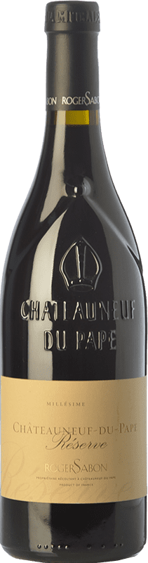 43,95 € | Red wine Domaine Roger Sabon Cuvée Réserve Reserva A.O.C. Châteauneuf-du-Pape Rhône France Syrah, Grenache, Monastrell Bottle 75 cl