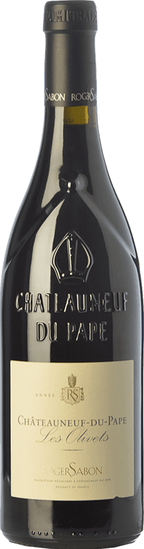 Free Shipping | Red Wine Roger Sabon Les Olivets Crianza — Aged A.O.C. Châteauneuf-du-Pape Rhône France Syrah — Shiraz, Garnacha — Grenache, Cinsault 75 cl
