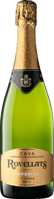 Envoi gratuit | Vin Mousseux Blanc Rovellats Imperial Brut Réserve D.O. Cava Catalogne Espagne Macabeo, Xarel·lo, Parellada 75 cl