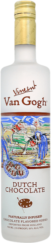 Envio grátis | Vodca Royal Dirkzwager Van Gogh Dutch Chocolat Países Baixos 70 cl