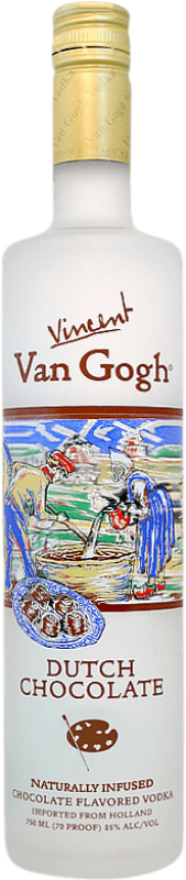 Spedizione Gratuita | Vodka Royal Dirkzwager Van Gogh Dutch Olanda 70 cl Chocolat — Cioccolato