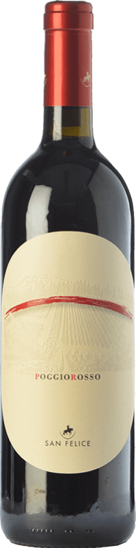 48,95 € | Red wine San Felice Poggio Rosso Riserva Reserve D.O.C.G. Chianti Classico Tuscany Italy Sangiovese, Colorino, Pugnitello 75 cl