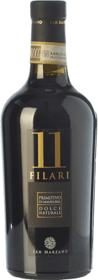 19,95 € | Sweet wine San Marzano 11 Filari D.O.C.G. Primitivo di Manduria Dolce Naturale Puglia Italy Primitivo Medium Bottle 50 cl