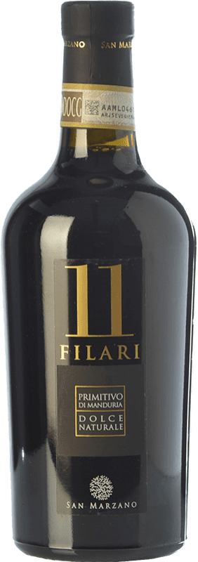 免费送货 | 甜酒 San Marzano 11 Filari D.O.C.G. Primitivo di Manduria Dolce Naturale 普利亚大区 意大利 Primitivo 75 cl