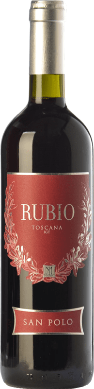 Free Shipping | Red wine San Polo Rubio I.G.T. Toscana Tuscany Italy Merlot, Sangiovese, Cabernet Franc Organic 75 cl
