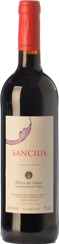 8,95 € | Red wine Sancius Roble D.O. Ribera del Duero Castilla y León Spain Tempranillo, Cabernet Sauvignon Bottle 75 cl